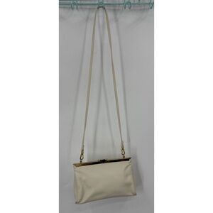 vintage-style cowhide Crossbody clutch handbag "facile frame or kiss-lock bag